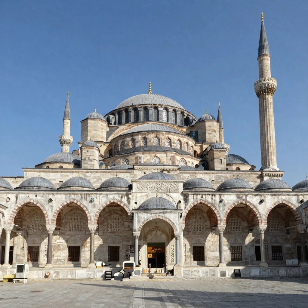 Restore edilmiş tarihi bina cephesi, özenle yenilenmiş taş işçili